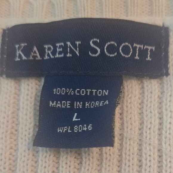 Karen Scott V-Neck Sweater   Large - Picture 4 of 9